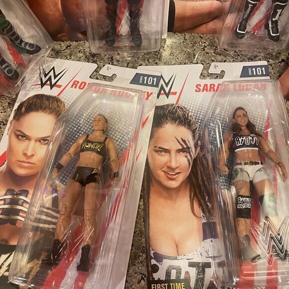 WWE Action Figures set of 6 NIB AJ Styles Bobby Lashley ALI Ronda Sarah - Picture 9 of 14